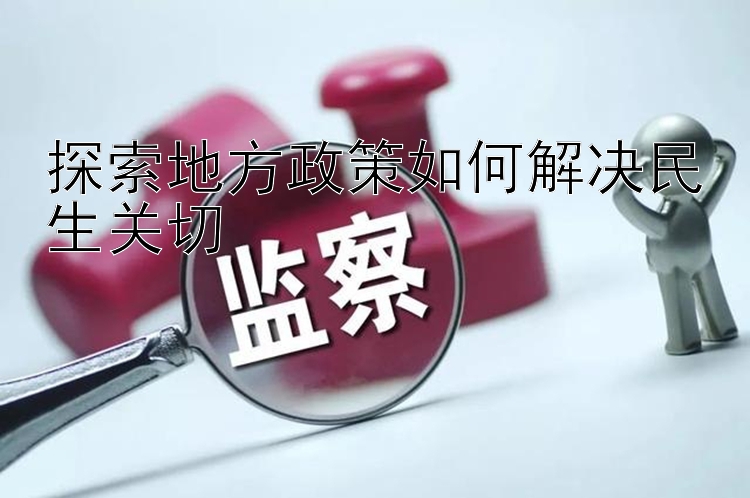 探索地方政策如何解决民生关切