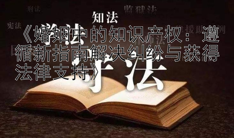 《婚姻中的知识产权：遵循新指南解决纠纷与获得法律支持》