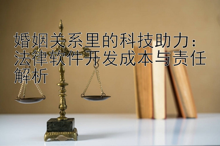 婚姻关系里的科技助力：法律软件开发成本与责任解析